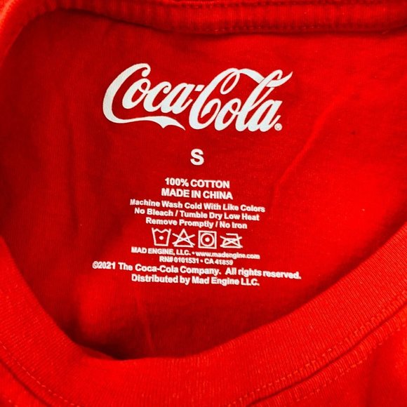Coca Cola Soda Pop Catch The Wave Womens Small S Cropped Short Sleeve T-Shirt - Picture 5 of 5